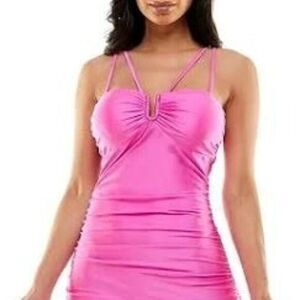 Speechless Juniors' Sateen U-Wire Bodycon Dress
